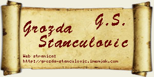 Grozda Stančulović vizit kartica